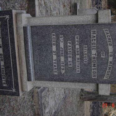 THOMSON Maggie  -1923