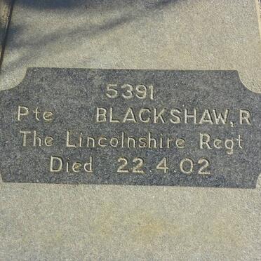 BLACKSHAW R. -1902