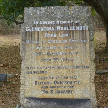 WOHLGEMUTH Clementina nee LOW -1916
