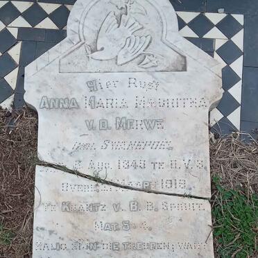 MERWE Anna Maria Magritha, v.d. nee SWANEPOEL 184?-1918