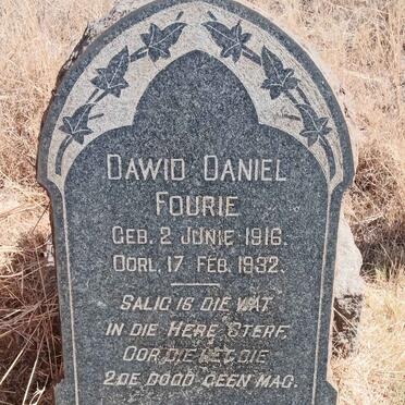 FOURIE Dawid Daniel 1916-1932