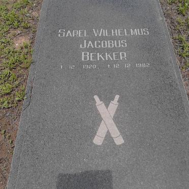 BEKKER Sarel Wilhelmus Jacobus  1920-1982