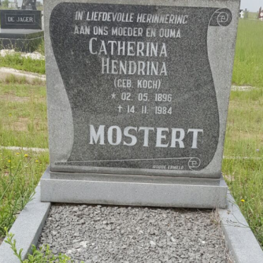 MOSTERT Catherina Hendrina nee KOCH 1896-1984