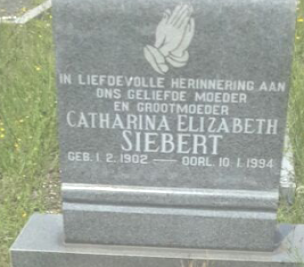 SIEBERT Catharina Elizabeth 1902-1994