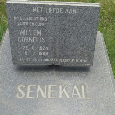 SENEKAL Willem Cornelis 1924-1989