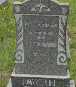 SWANEPOEL Frederik Jacobus 1923-1972
