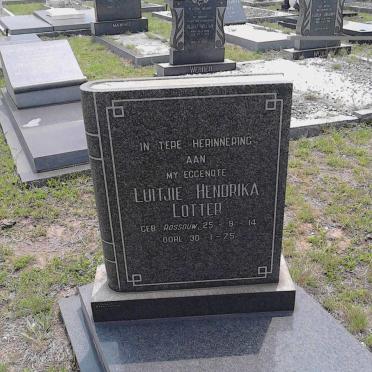 LOTTER Luitjie Hendrika nee ROSSOUW 1914-1975