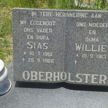 OBERHOLSTER Sias 1910-1988 &amp; Willie 1913-