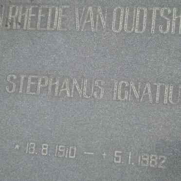 OUDTSHOORN Stephanus Ignatius, van Rheede van 1910-1982