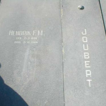 JOUBERT Hendrik F.M. 1898-1984