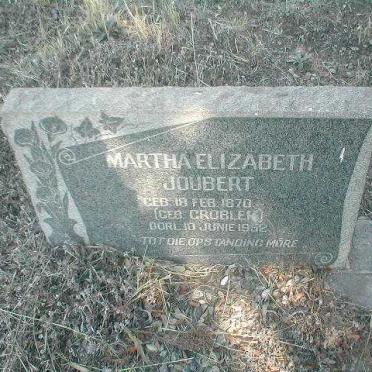 JOUBERT Martha Elizabeth nee GROBLER 1870-1952