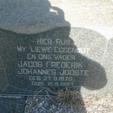 JOOSTE Jacob Frederik Johannes 1870-1957