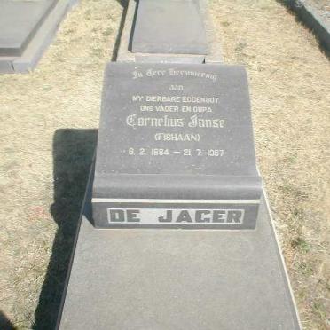 JAGER Cornelius Janse, De 1884-1967