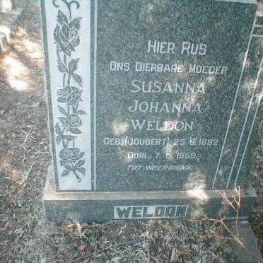 WELDON Susanna Johanna 1892-1959