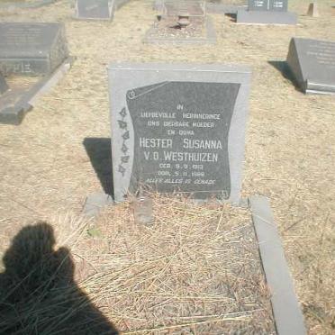 WESTHUIZEN Hester Susanna, van der 1913-1988