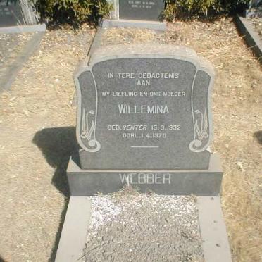 WEBBER Willemina nee VENTER 1932-1970