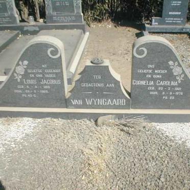 WYNGAARD Louis Jacobus, van 1919-1969 &amp; Cornelia Carolina 1921-1976