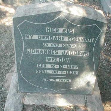 WELDON Johannes Jacobus 1887-1929