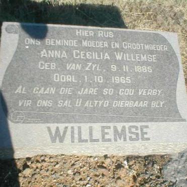 WILLEMSE Anna Cecilia geb. VAN ZYL 1885-1965