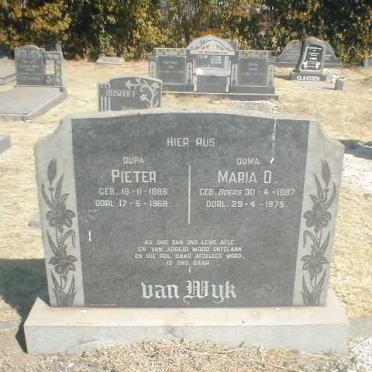 WYK Pieter, van 1886-1968 &amp; Maria D. BOERS 1887-1975