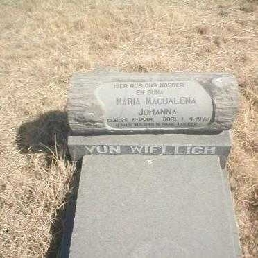 WIELLICH Maria Magdalena Johanna, von 1886-1973