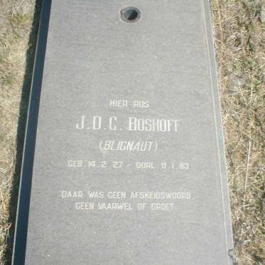 BOSHOFF J.D.C. nee BLIGNÀUT 1927-1983
