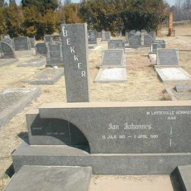 BEKKER Jan Johannes 1913-1985
