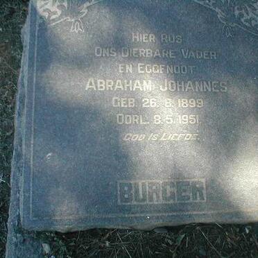 BURGER Abraham Johannes 1899-1951