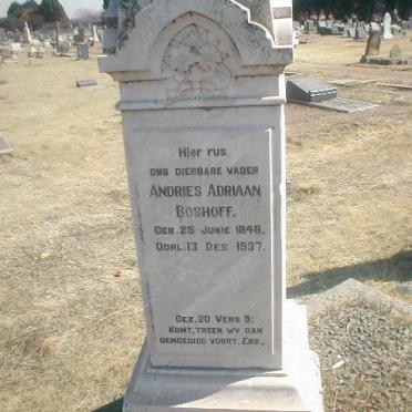 BOSHOFF Andries Adriaan 1848-1937