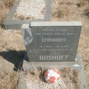 BOSHOFF Gerhardus 1947-1975