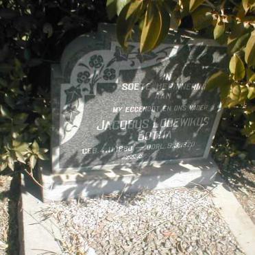 BOTHA Jacobus Lodewikus 1880-1920