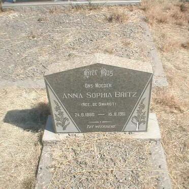 BRITZ Anna Sophia geb. DE SWARDT 1880-1961
