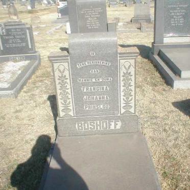 BOSHOFF Francina Johanna Prinsloo