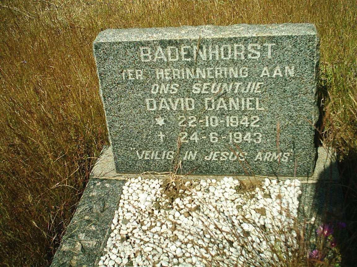 BADENHORST David Daniel 1942-1943