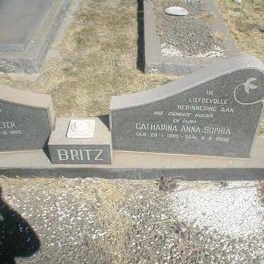 BRITZ Catharina Anna Sophia 1920-2002