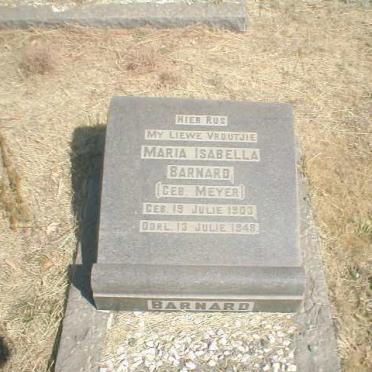 BARNARD Maria Isabella geb. MEYER 1903-1948