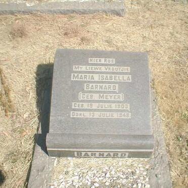 BARNARD Maria Isabella geb. MEYER 1903-1948