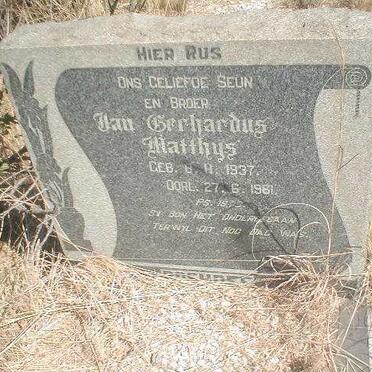 BOSHOFF Jan Gerhardus Matthys 1937-1981