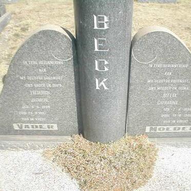 BECK Frederick Jacobus 1888-1967 &amp; Aletta Catharina BECK 1890 -1966