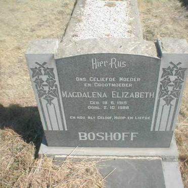 BOSHOFF Magdalena Elizabeth 1915-1988