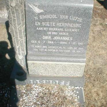 BOSHOFF Dirk Johannes 1914-1951
