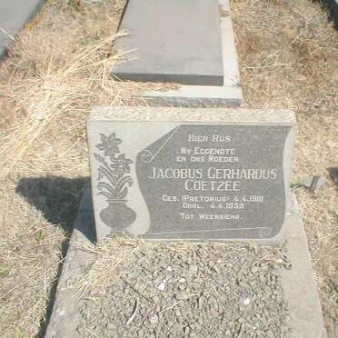 COETZEE Jacobus Gerhardus nee PRETORIUS 1918-1959