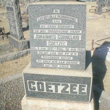 COETZEE Johannes Cornelius 1883-1933