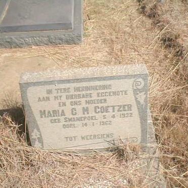 COETZER Maria C.M. geb. SWANEPOEL 1932-1962