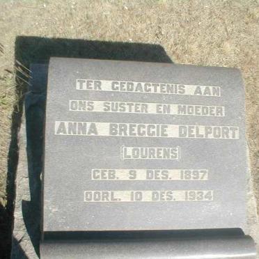 DELPORT Anna Breggie nee LOURENS 1897-1934