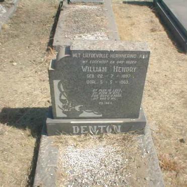 DENTON William Hendry 1897-1963
