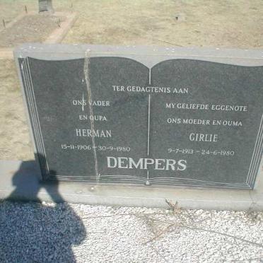 DEMPERS Herman 1906-1980 &amp; Girlie 1913-1980