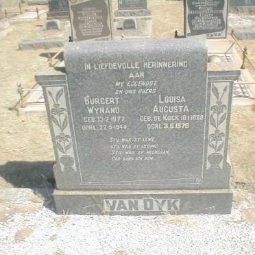 DYK Burgert Wynand, van 1877-1944 &amp; Louisa Augusta DE KOCK 1888-1976