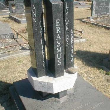 ERASMUS Louwrens Abraham 19??-19?? &amp; Anne Catherine 1922-1998