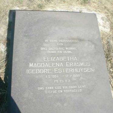 ERASMUS Elizabetha Magdalena geb. ESTERHUYSEN 1904-1999